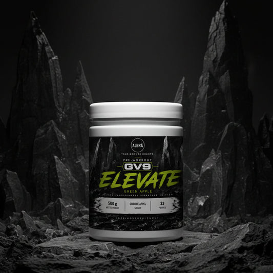GV9 ELEVATE – Green Apple Pre-Workout (500 g)